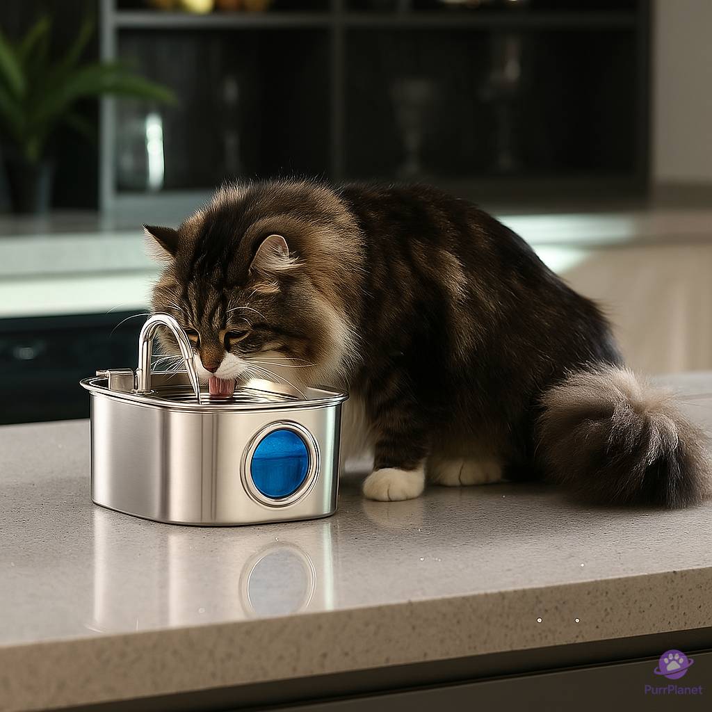3.2L Stainless Steel Pet Water Feeder Auto Cat Fountain Smart Dog Water Dispenser Visual Window Drinking Bowl Pet Accessories