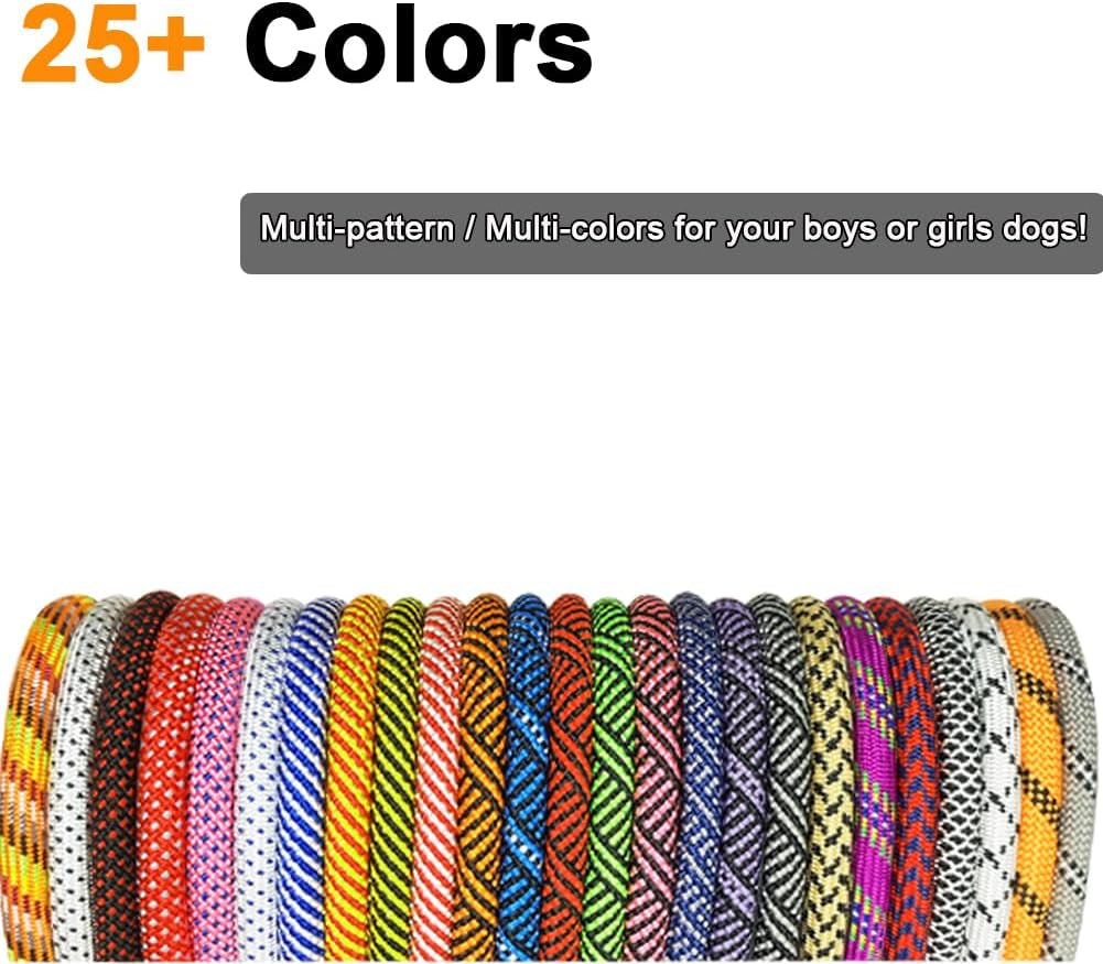 6FT Heavy Duty Rope Dog Leash – Durable Nylon Pet Lead with Soft Padded Handle, 1/2'' Thick, for Medium & Large Dogs (Orange)