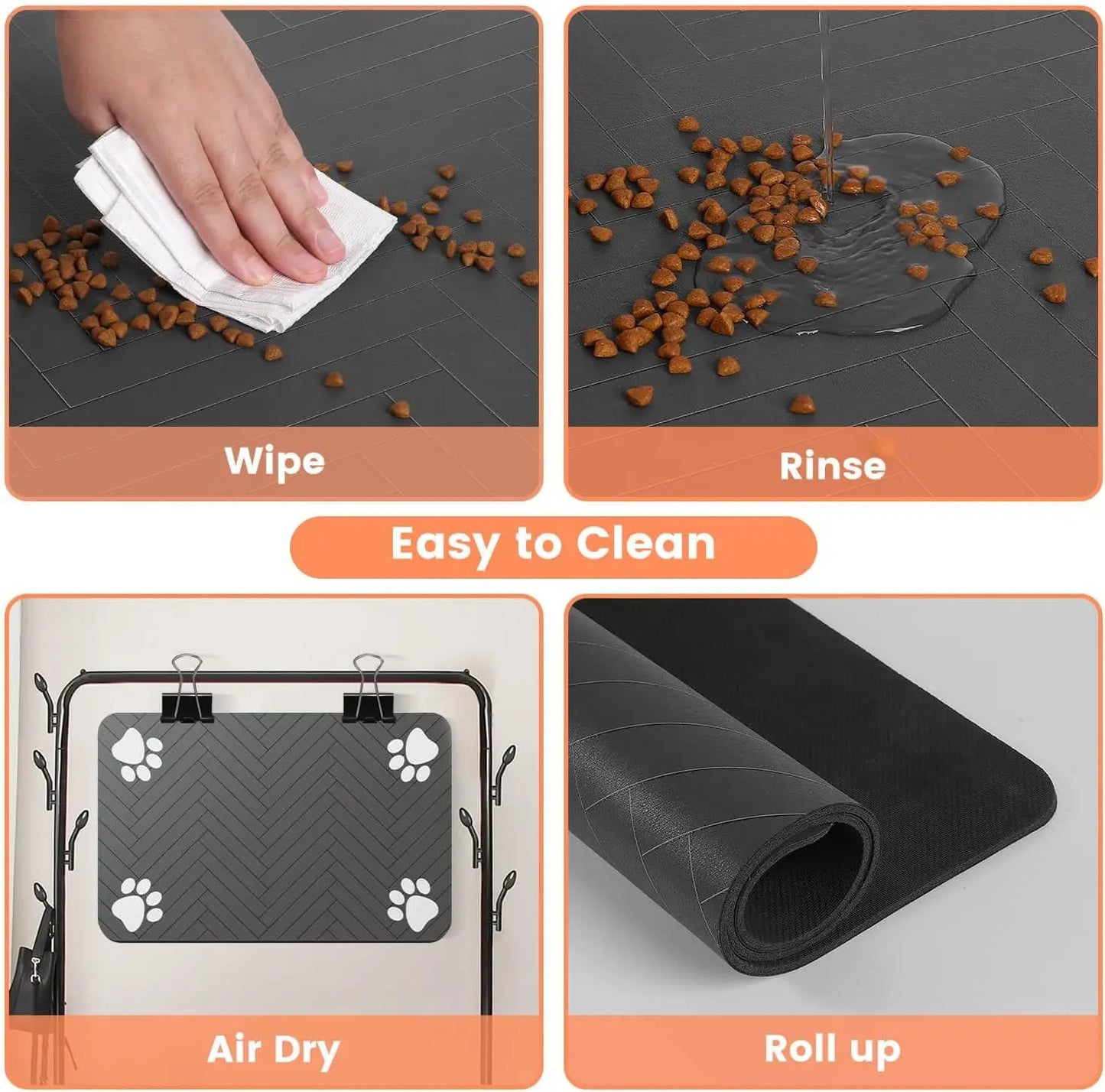 Waterproof Pet Feeding Mat – Protects Floors from Spills