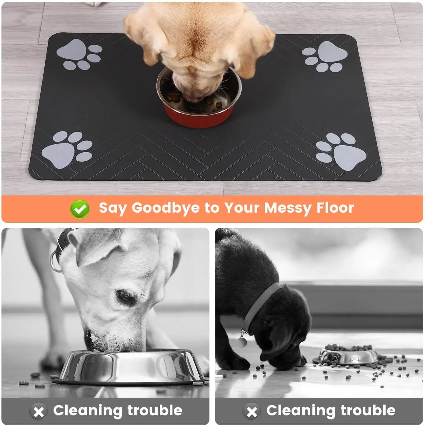 Waterproof Pet Feeding Mat – Protects Floors from Spills