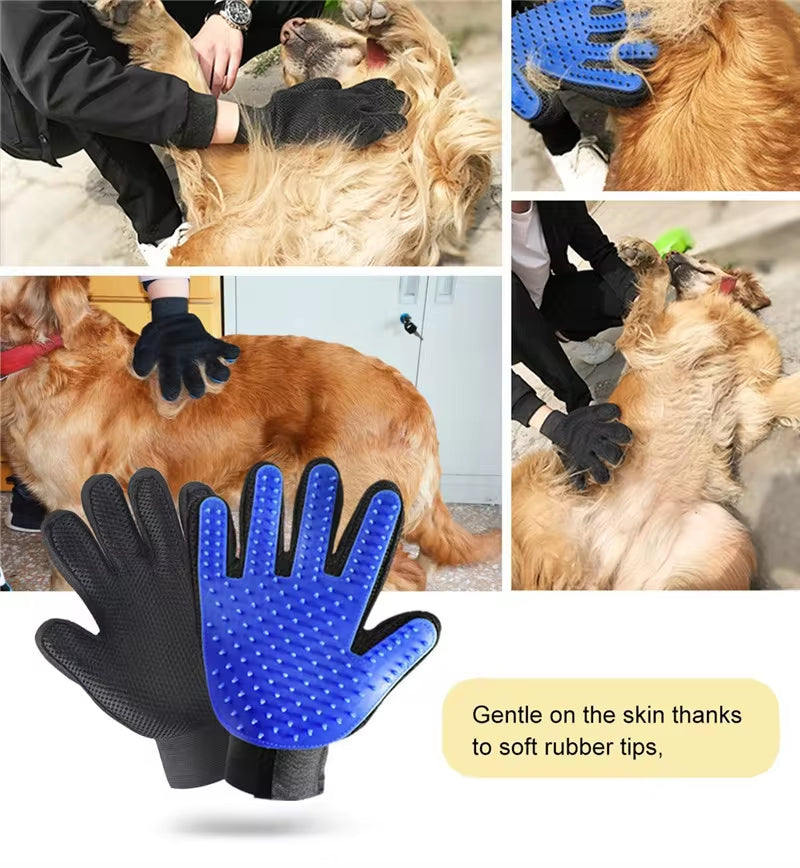 Silicone Pet Grooming Glove & Bath Brush – Gentle Massage Comb for Cats & Dogs, Hair Removal & Bathing Supplies