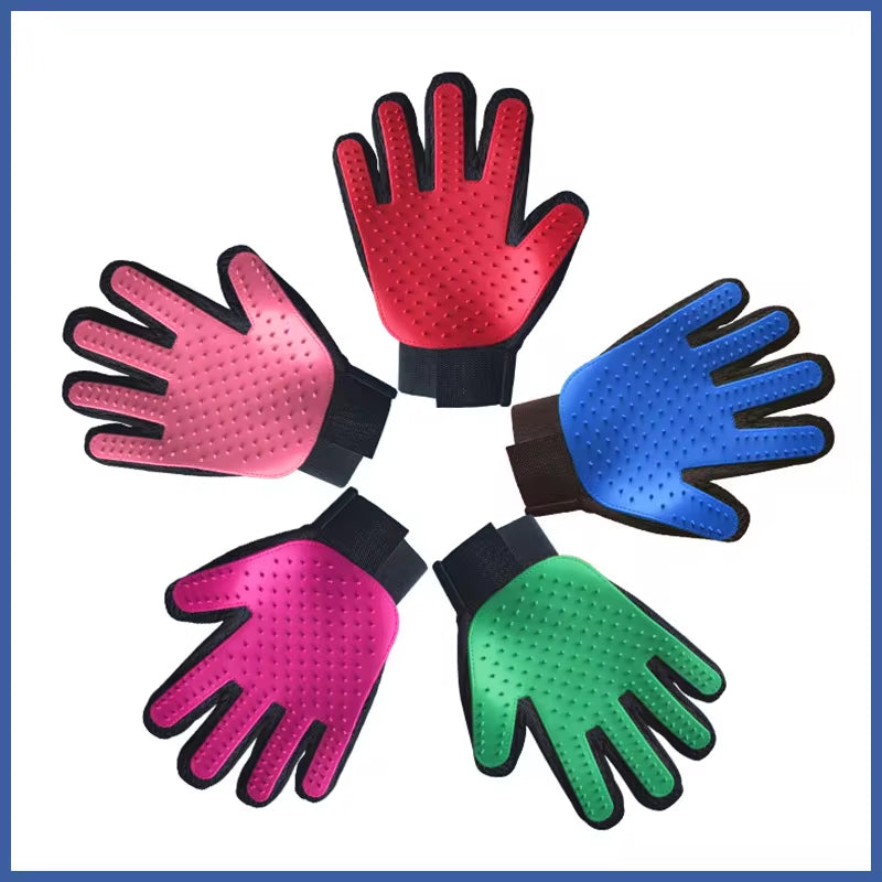 Silicone Pet Grooming Glove & Bath Brush – Gentle Massage Comb for Cats & Dogs, Hair Removal & Bathing Supplies