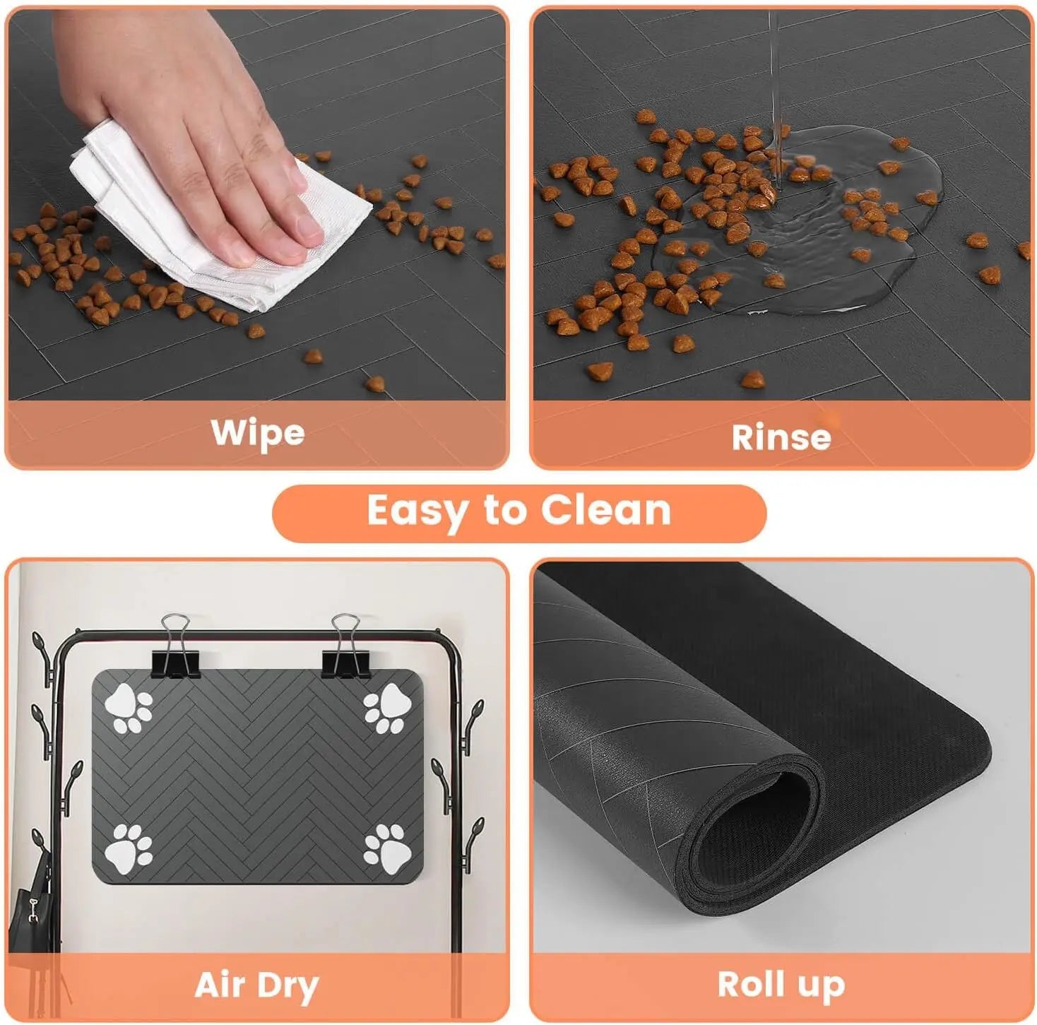 Waterproof Pet Feeding Mat – Protects Floors from Spills