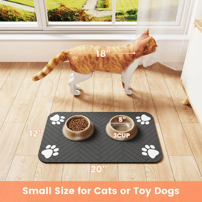 Waterproof Pet Feeding Mat – Protects Floors from Spills
