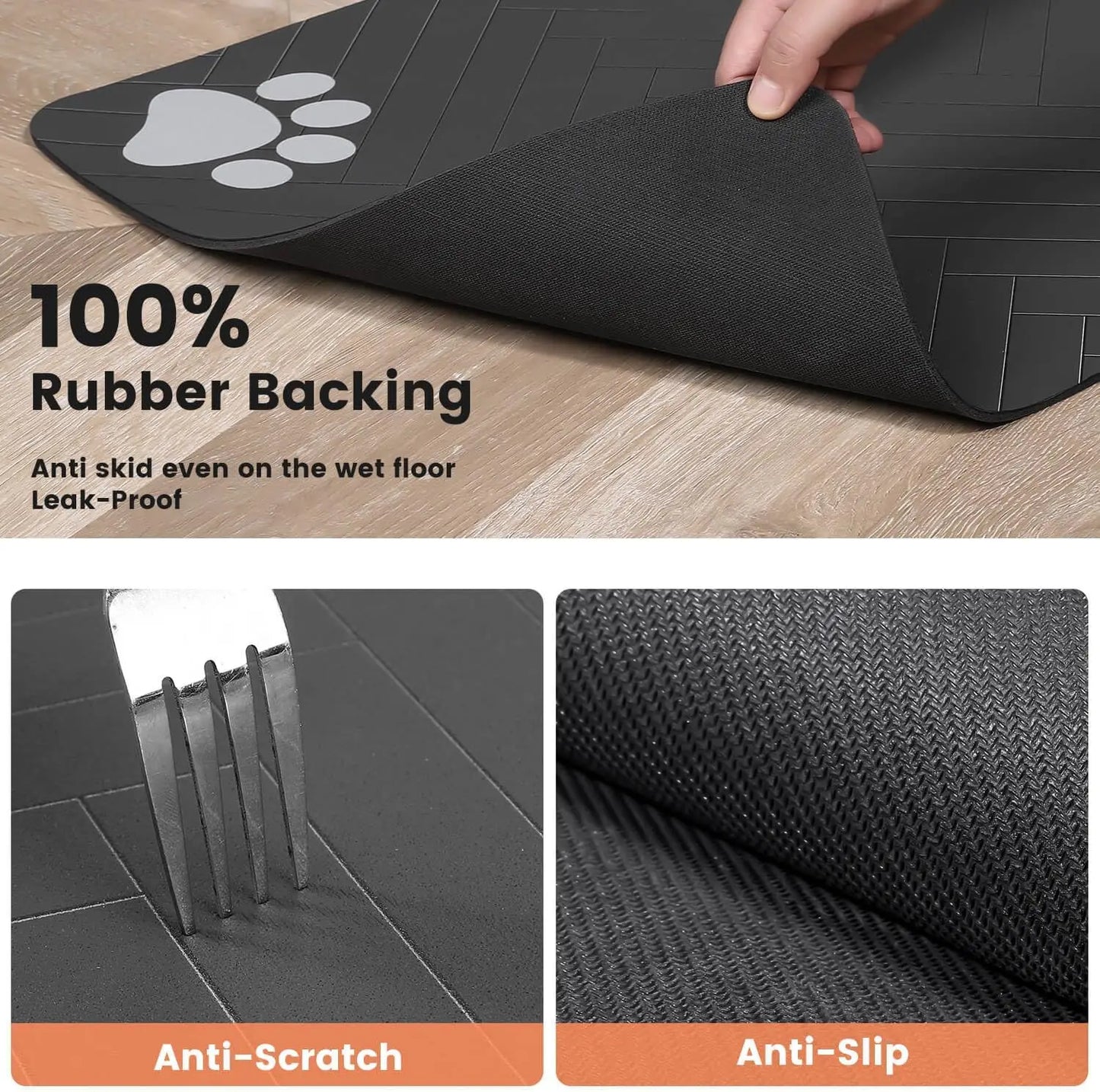 Waterproof Pet Feeding Mat – Protects Floors from Spills