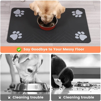 Waterproof Pet Feeding Mat – Protects Floors from Spills