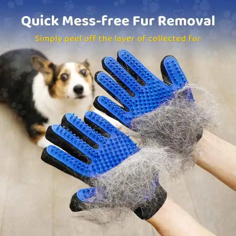 Silicone Pet Grooming Glove & Bath Brush – Gentle Massage Comb for Cats & Dogs, Hair Removal & Bathing Supplies